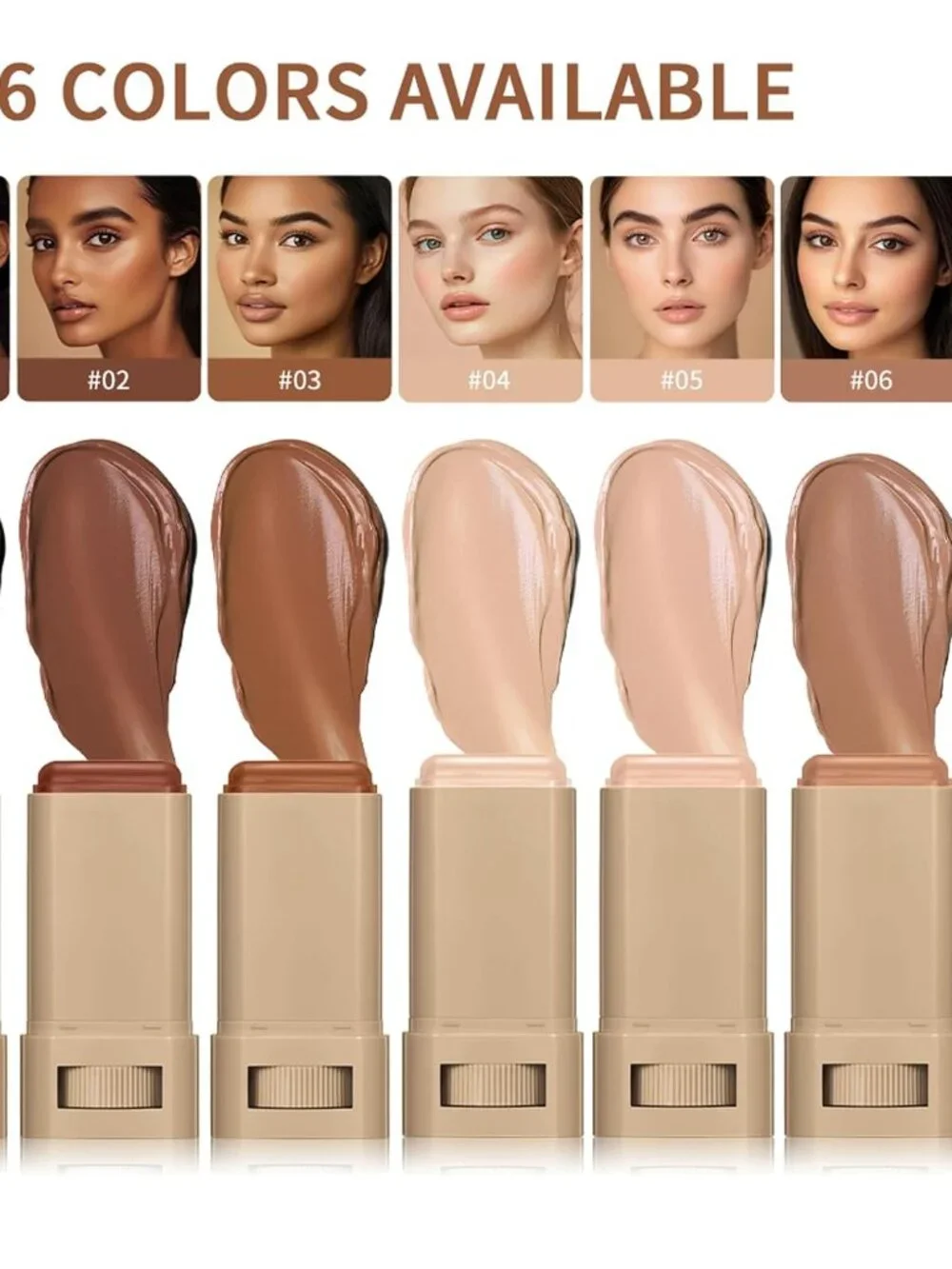 2 Sticks Beauty Balm Serum Enriched Skin Tint Stick –a #5 Stick and a #6 Stick